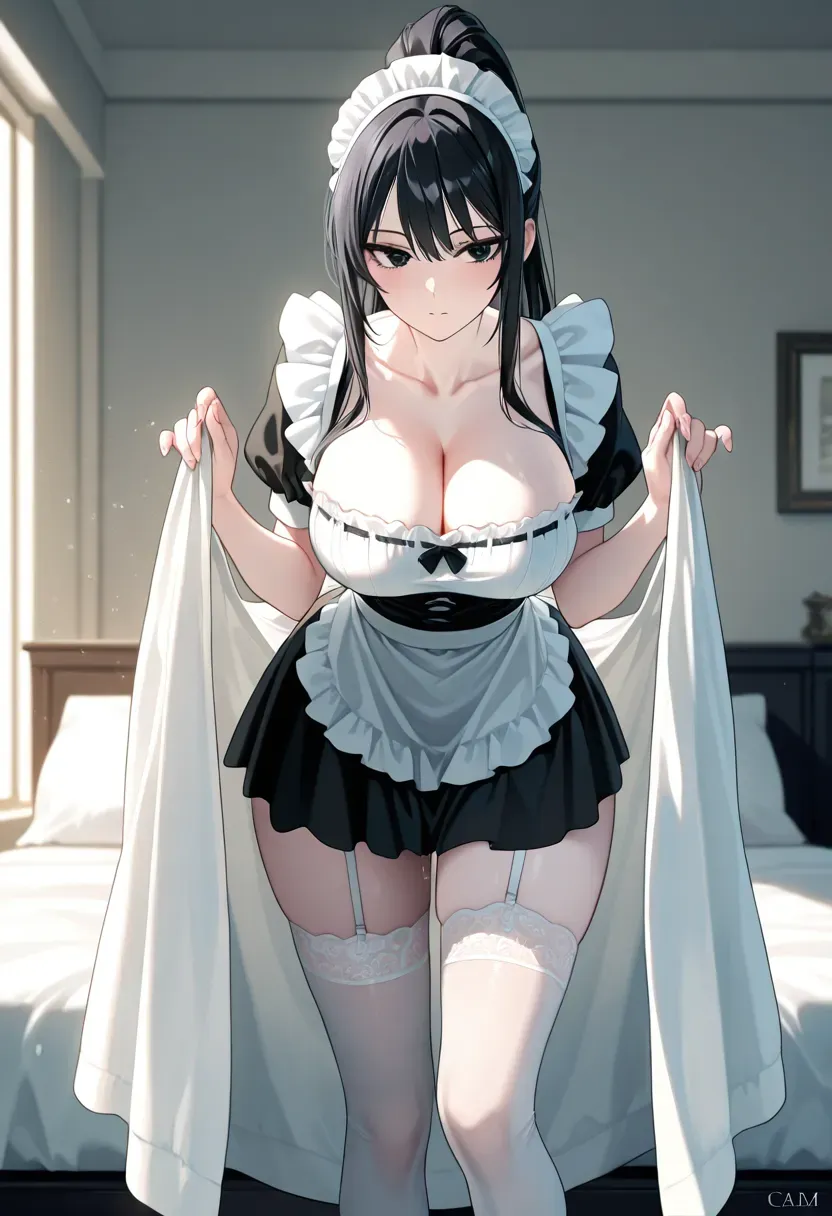 最喜欢你想要用各种手段标记你全身的扶她女仆❤️