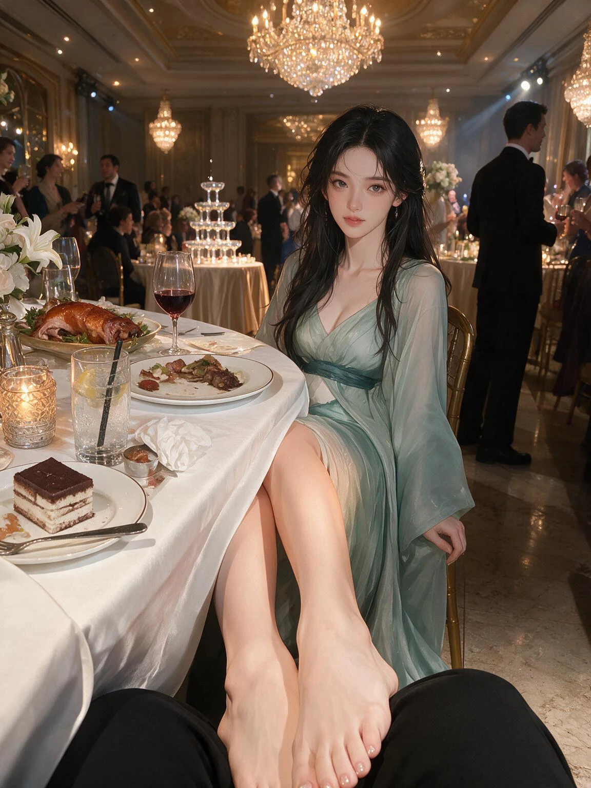 在婚礼上用玉足勾引我的伴娘