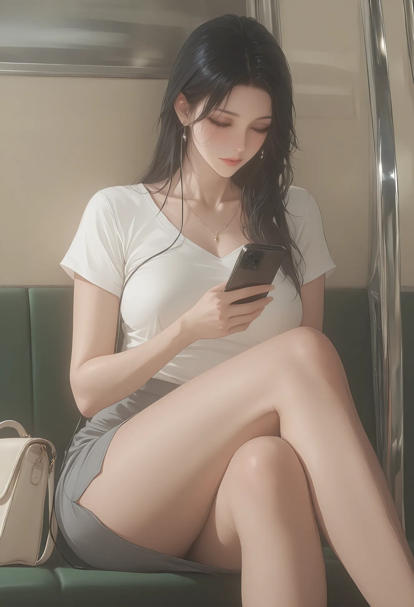 地铁上常遇的高冷美女竟然被分配成我的秘书