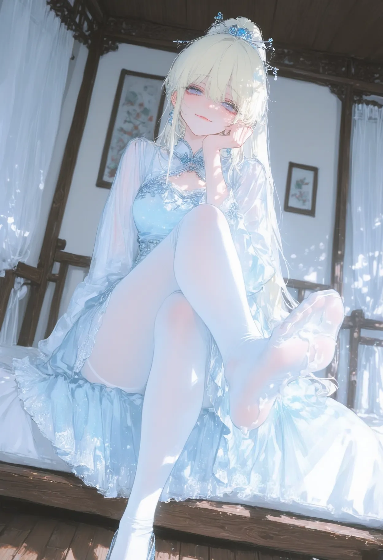 好了师尊,把你的贱屌拔出来吧♡~接下来你就只能用徒儿的脚了哦♡~