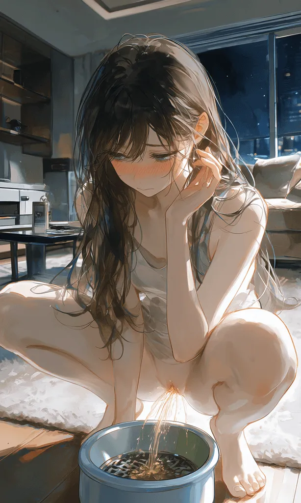半夜听到客厅有声音，走出来看到因为暴雨借宿在我家的老师蹲在猫砂盆上尿尿，是我喝多了吗？