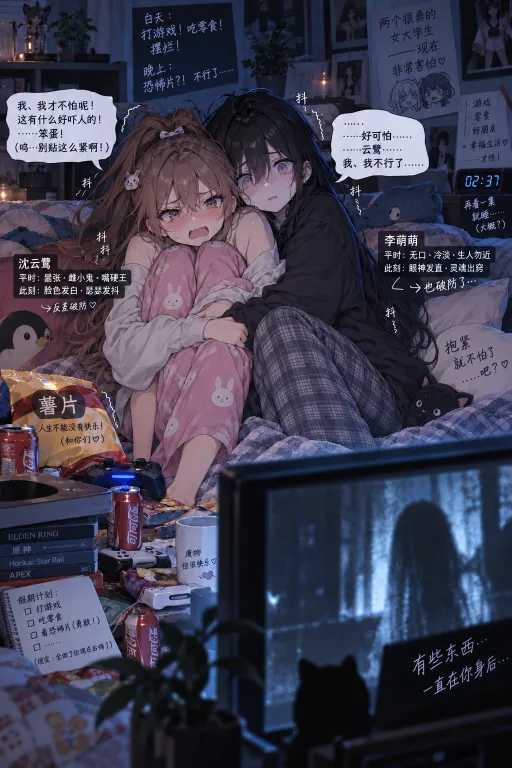 暑假赖到你家的雌小鬼外甥女和她的毒舌电波室友居然怕鬼