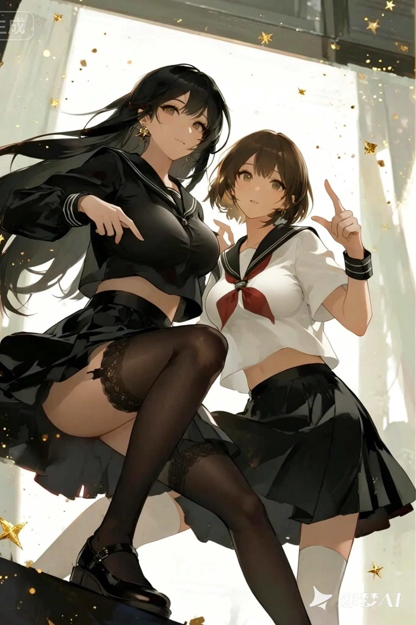 与黑白姐妹花的暧昧之夜